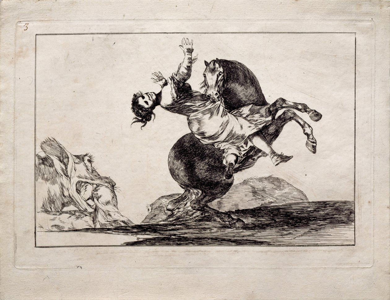Der Pferdeentführer aus der Serie Los Disparates Follies, 1815-1819 von Francisco de Goya