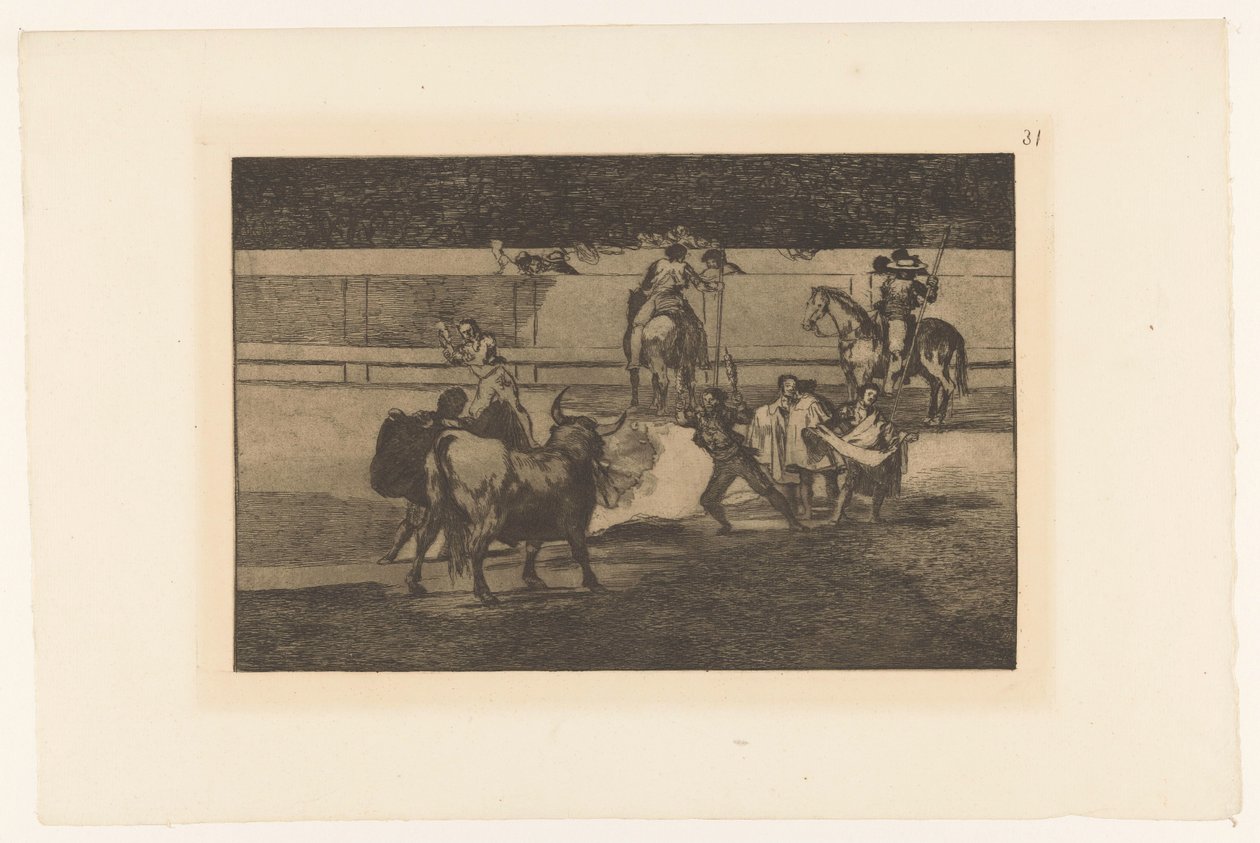 Torero mit brennenden Banderillas von Francisco de Goya