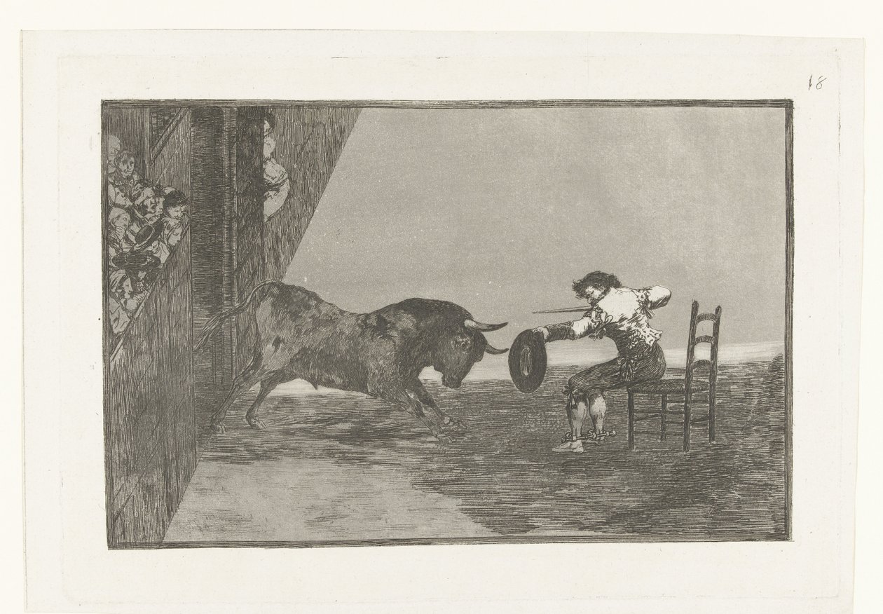 Herausforderung von Martincho in der Arena von Zaragoza (Serientitel) von Francisco de Goya