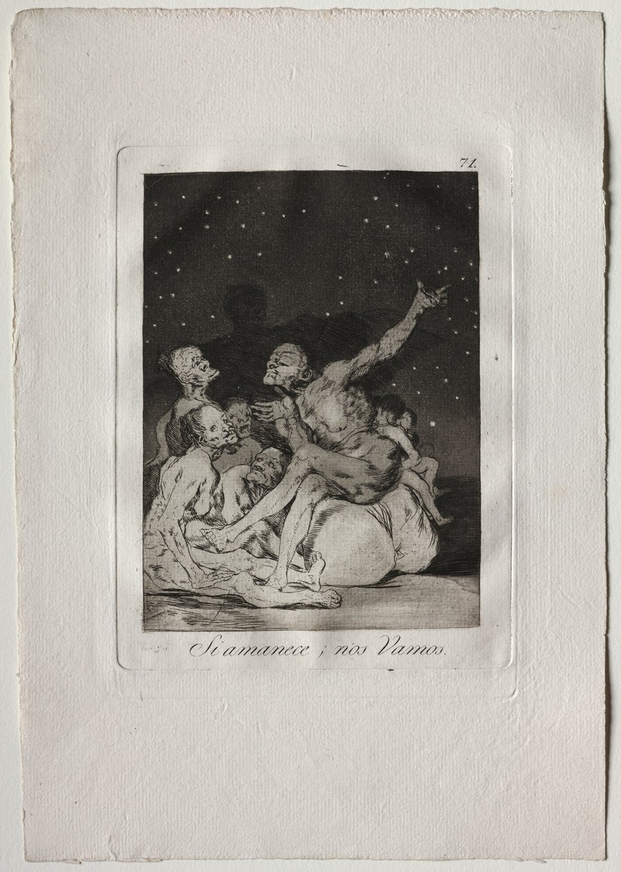 Wenn der Tag anbricht, werden wir losfahren von Francisco de Goya