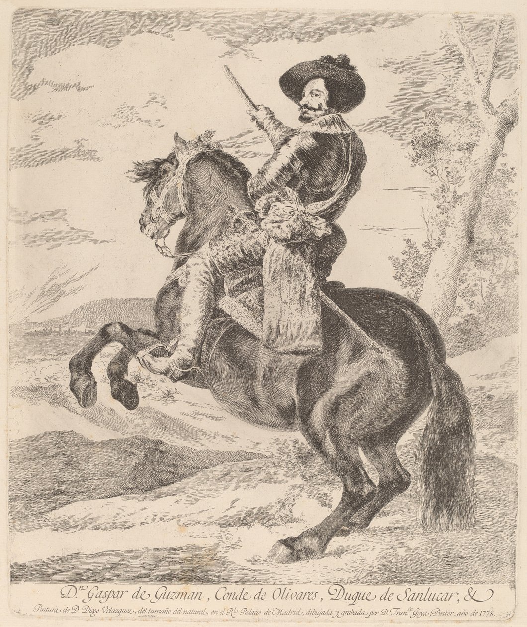 Gaspar de Guzman, Conde Duque de Olivares von Francisco de Goya after Diego Velázquez