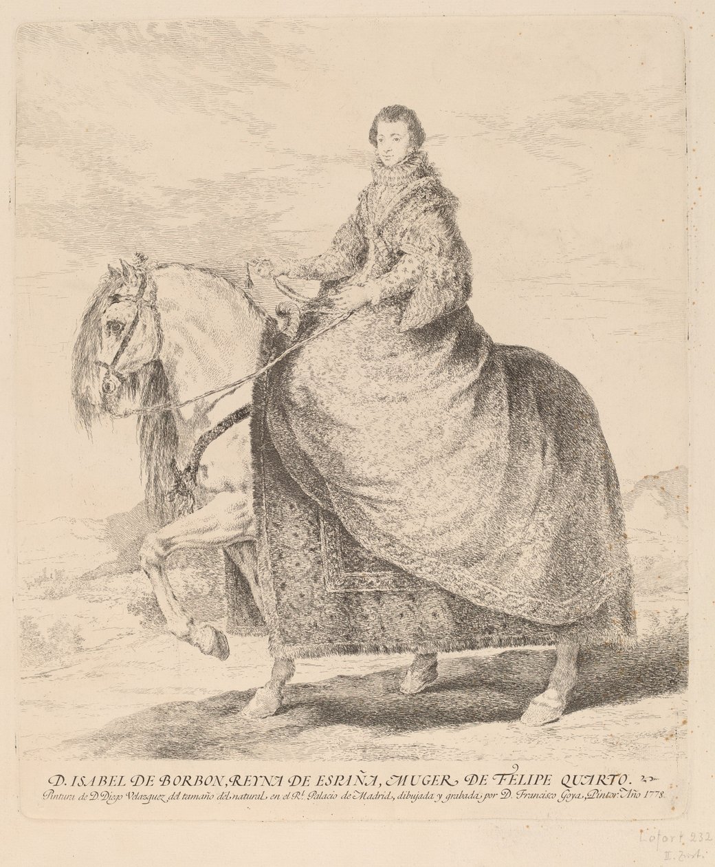 Isabel de Borbon von Francisco de Goya after Diego Velázquez