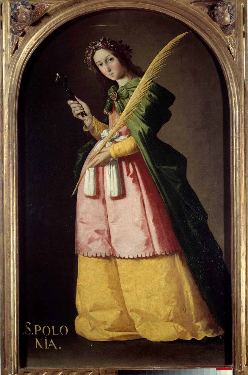 Ganzkörperporträt des Heiligen Apollo (oder Apollonia) von Francisco de Zurbaran