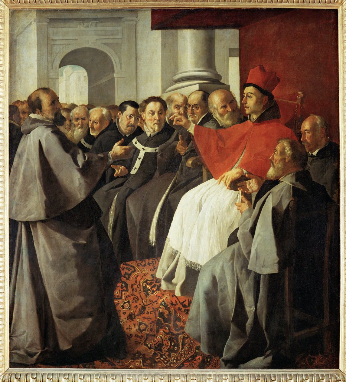 Heiliger Bonaventura beim Konzil von Lyon von Francisco de Zurbaran