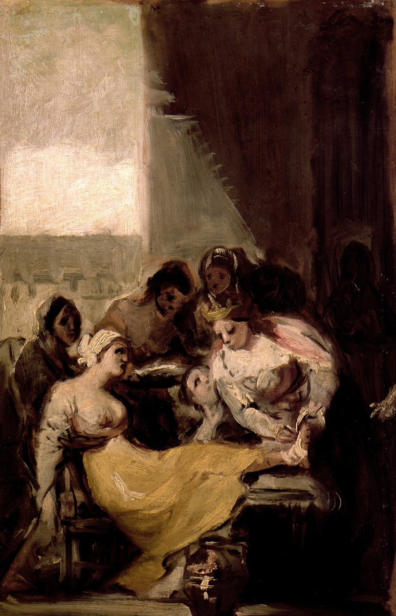 Heilige Isabel von Portugal heilt die Wunden einer kranken Frau von Francisco de Goya