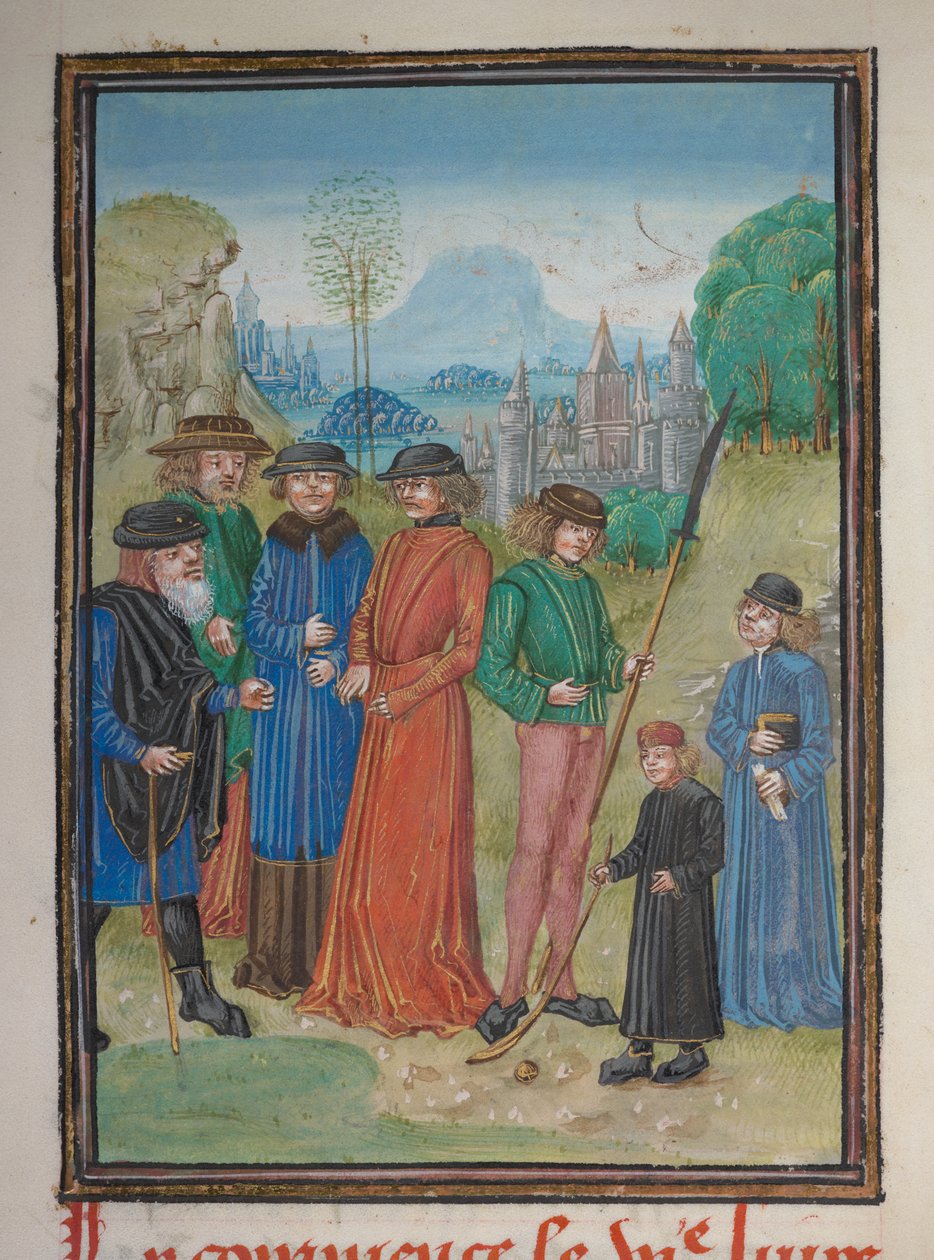 Detail einer Miniatur der sieben Lebensalter des Menschen von Franco-Flemish School