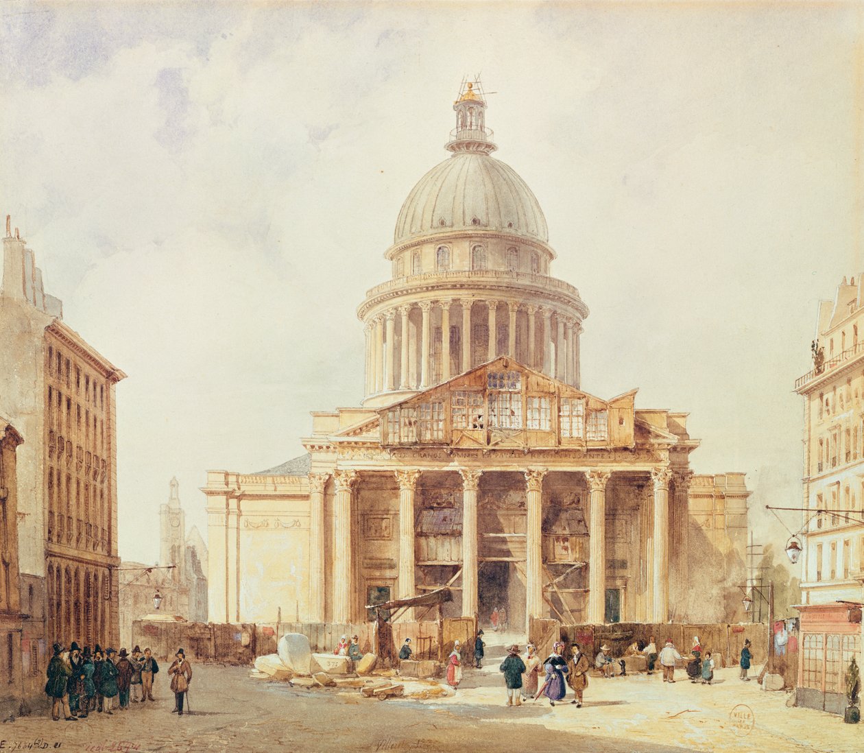 Das Pantheon im Jahr 1835 von Francois Etienne Villeret
