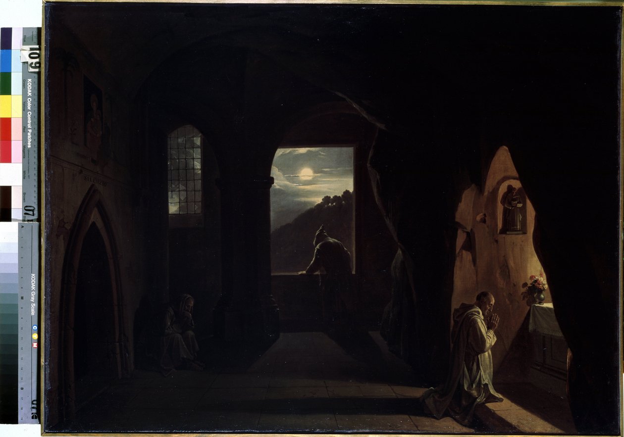 Mönche in einer Höhle von Francois Marius Granet