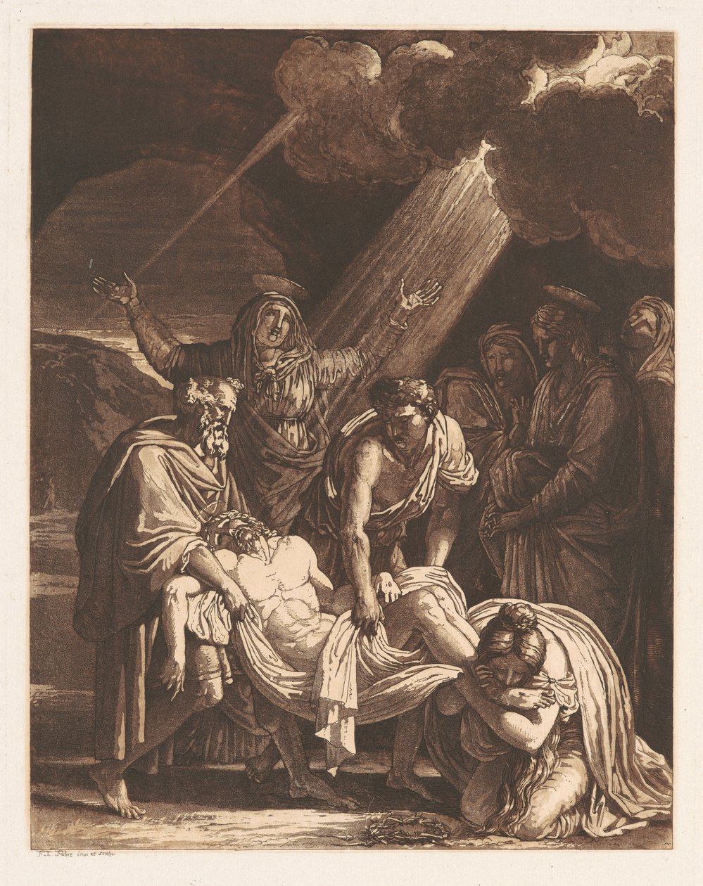 Christus wird zum Grab getragen von Francois-Xavier Fabre