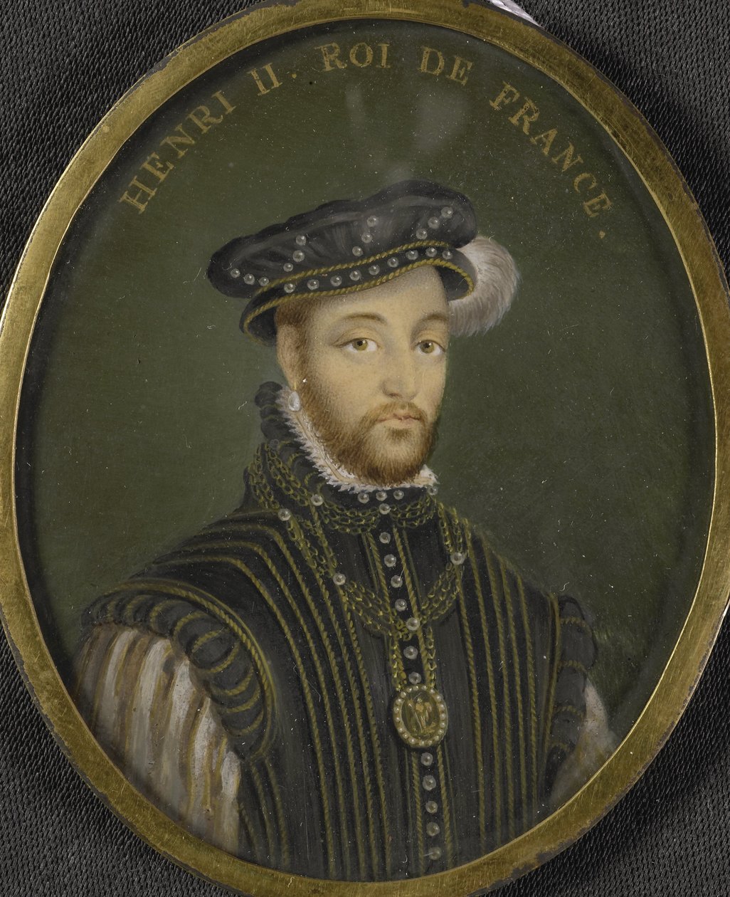 Porträt von König Heinrich II. von Frankreich (1519-59) von Francois (after) Clouet