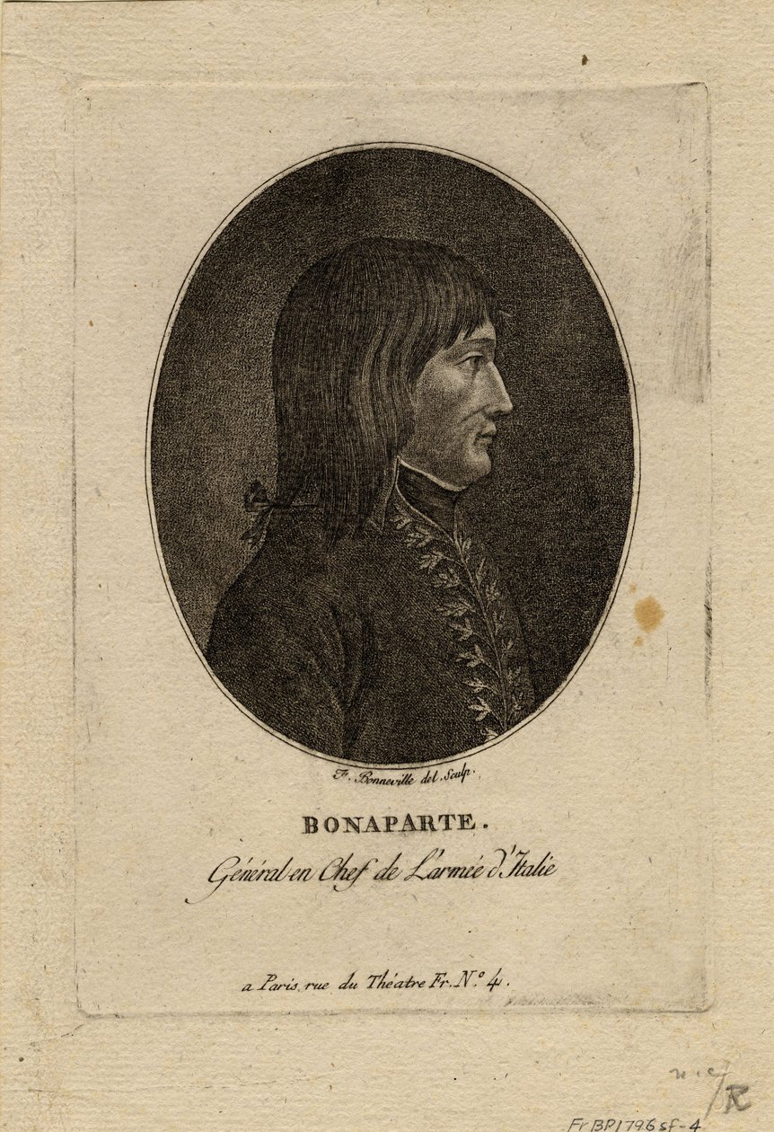 Napoleon als Kommandant der Armee von Italien, um 1798 von Francois Bonneville