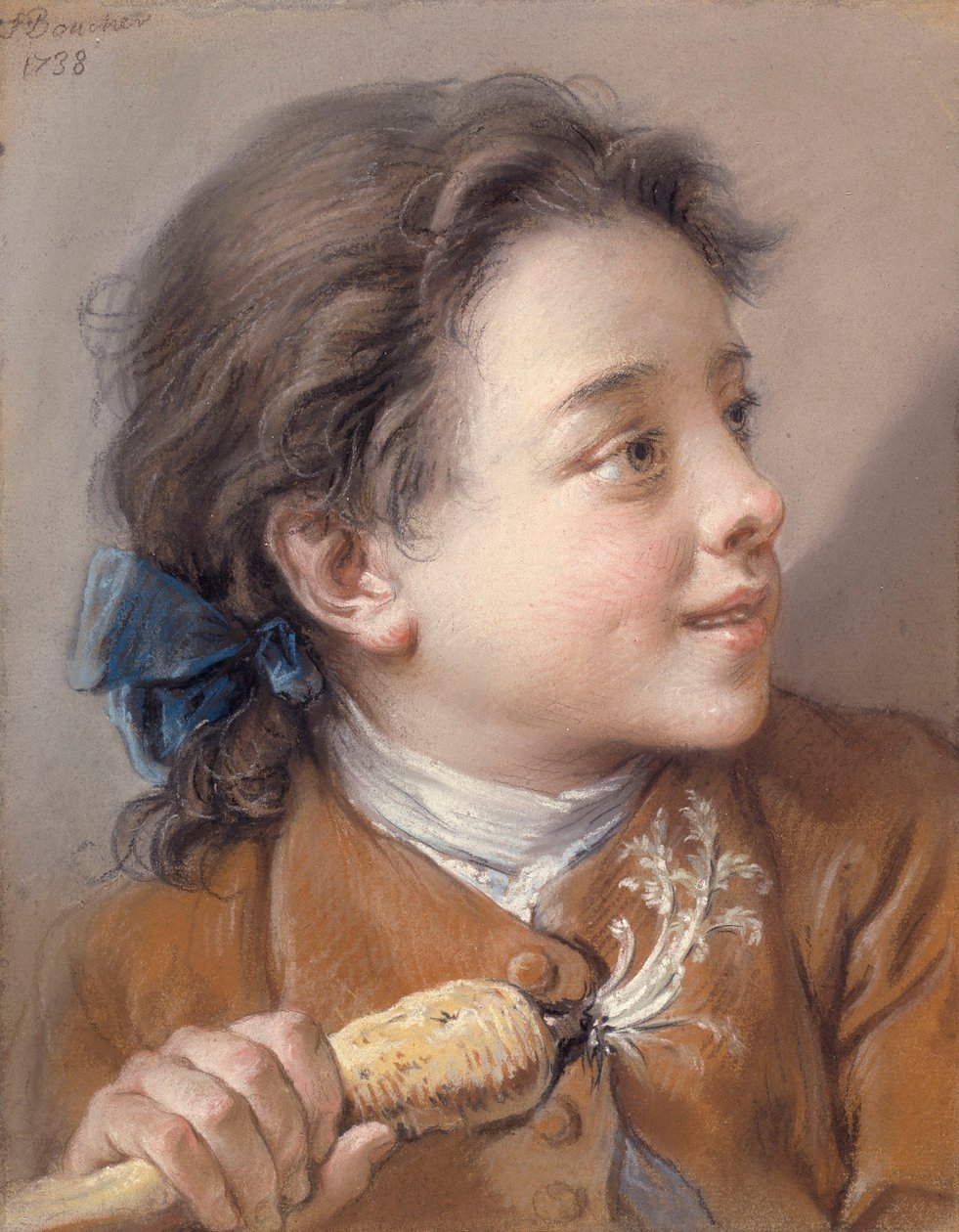 Junge mit einer Karotte von François Boucher