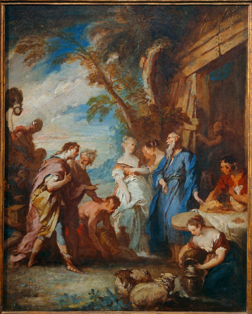 Rebecca erhält von Eliezer die Geschenke Abrahams von François Boucher