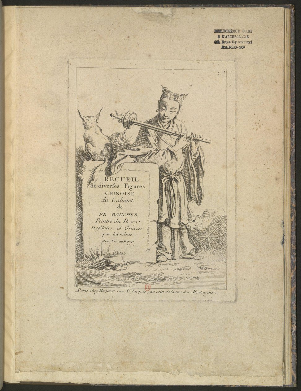 Sammlung verschiedener chinesischer Figuren aus dem Kabinett von François Boucher von François Boucher