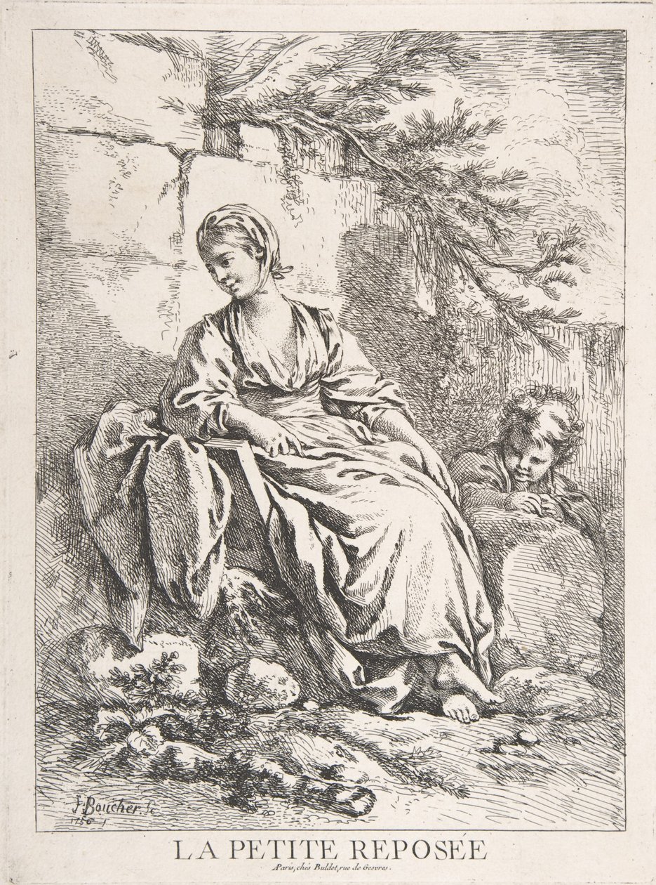 Das ruhende junge Mädchen von François Boucher
