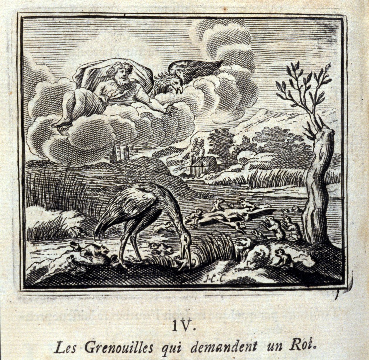 Fabeln von Jean de La Fontaine. Illustration von François Chauveau. Ausgabe von 1728. von Francois Chauveau