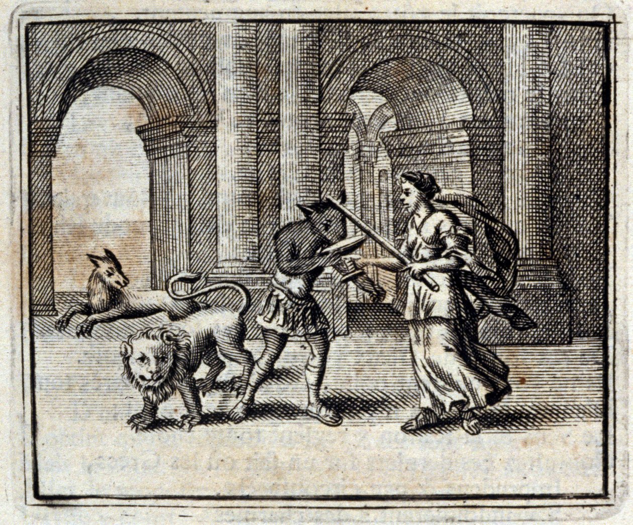 Die Gefährten des Odysseus. Fabeln von Jean de La Fontaine. Illustration von François Chauveau. Ausgabe von 1728. von Francois Chauveau