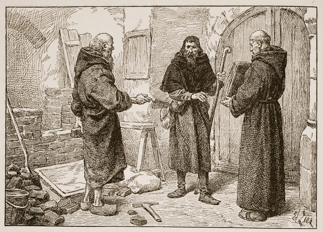 Empfang von Lanfranc durch Herlwin, Illustration aus 