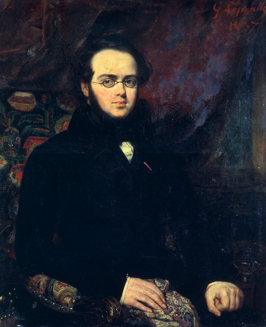 Porträt von Jacques Fromental Elie Levy, bekannt als Halevy von Francois Gabriel Guillaume Lepaulle
