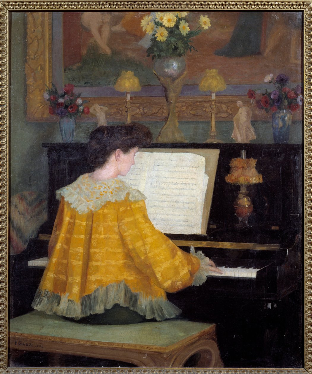 Junges Mädchen am Klavier von Francois Gauzi
