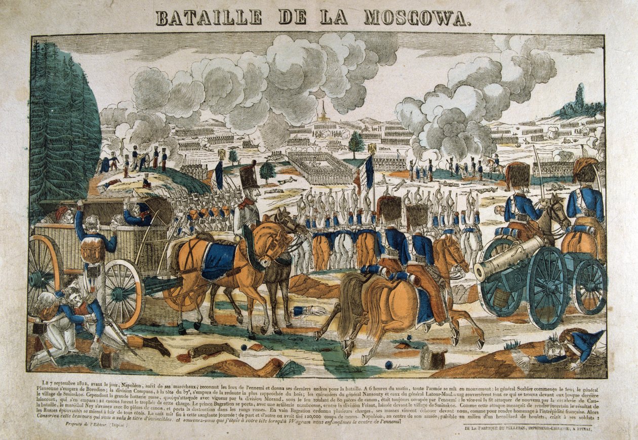 Schlacht von Borodino, Russland, 7. September 1812, um 1835 von Francois Georgin