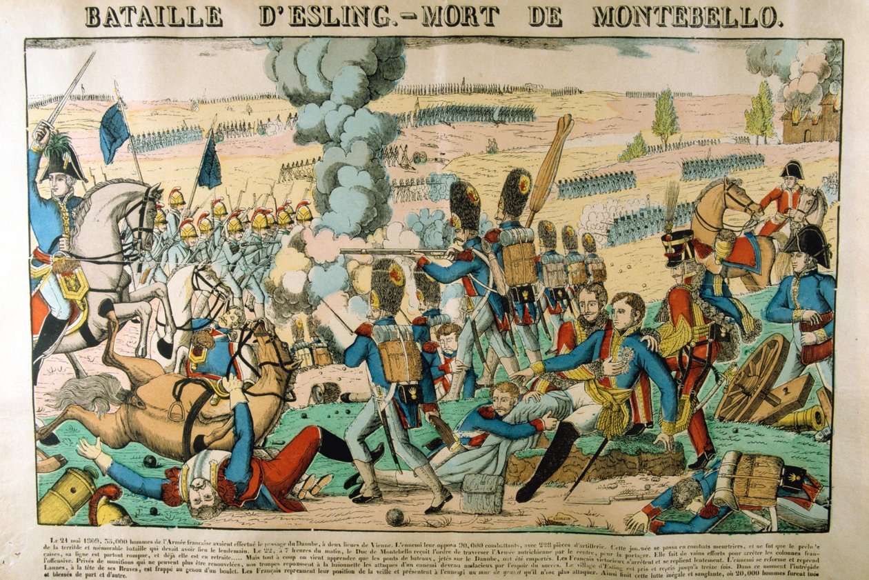 Schlacht von Essling - Tod von Montebello, 21. Mai 1809, ca. 1835 von Francois Georgin