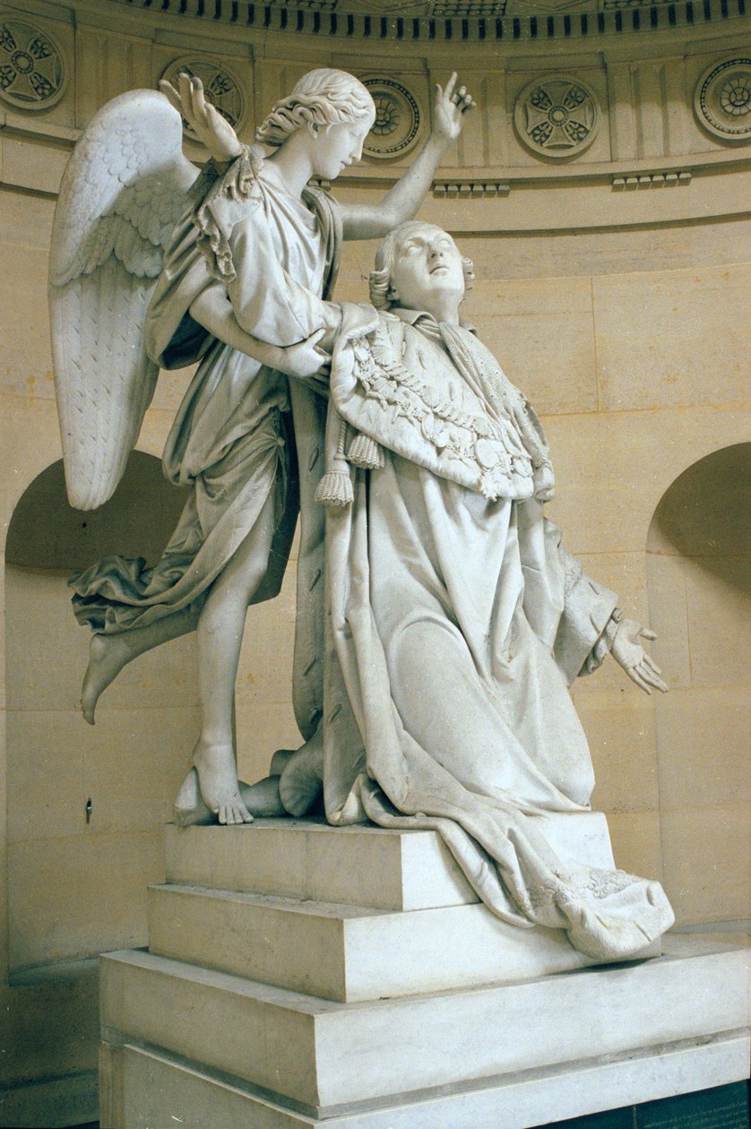 Die Apotheose von Ludwig XVI. (1754-93), auch genannt Ludwig XVI. gehalten von einem Engel, 1825 von Francois Joseph Bosio