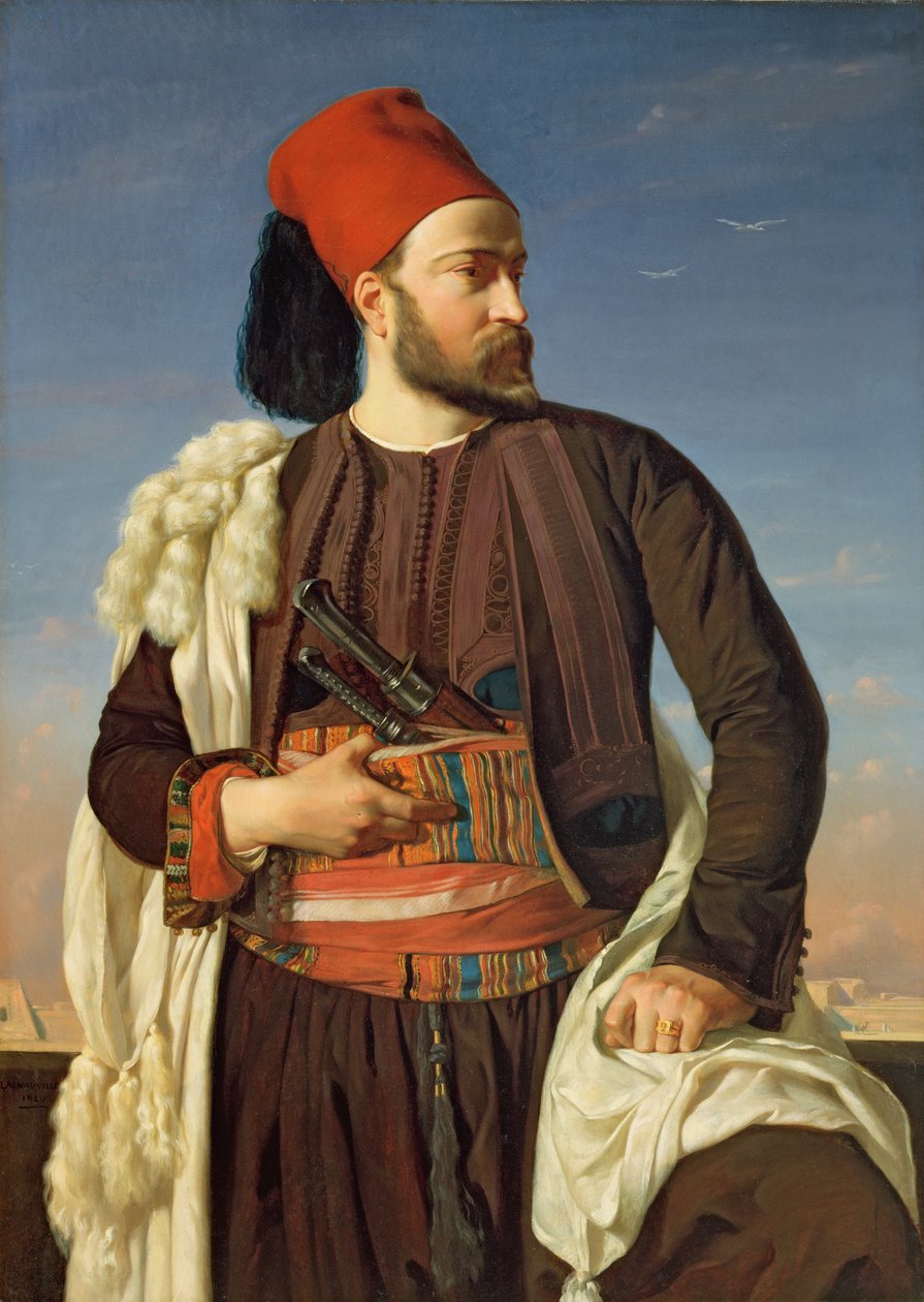 Porträt von Leconte de Floris in der Uniform der ägyptischen Armee, 1840 von Francois Leon Benouville