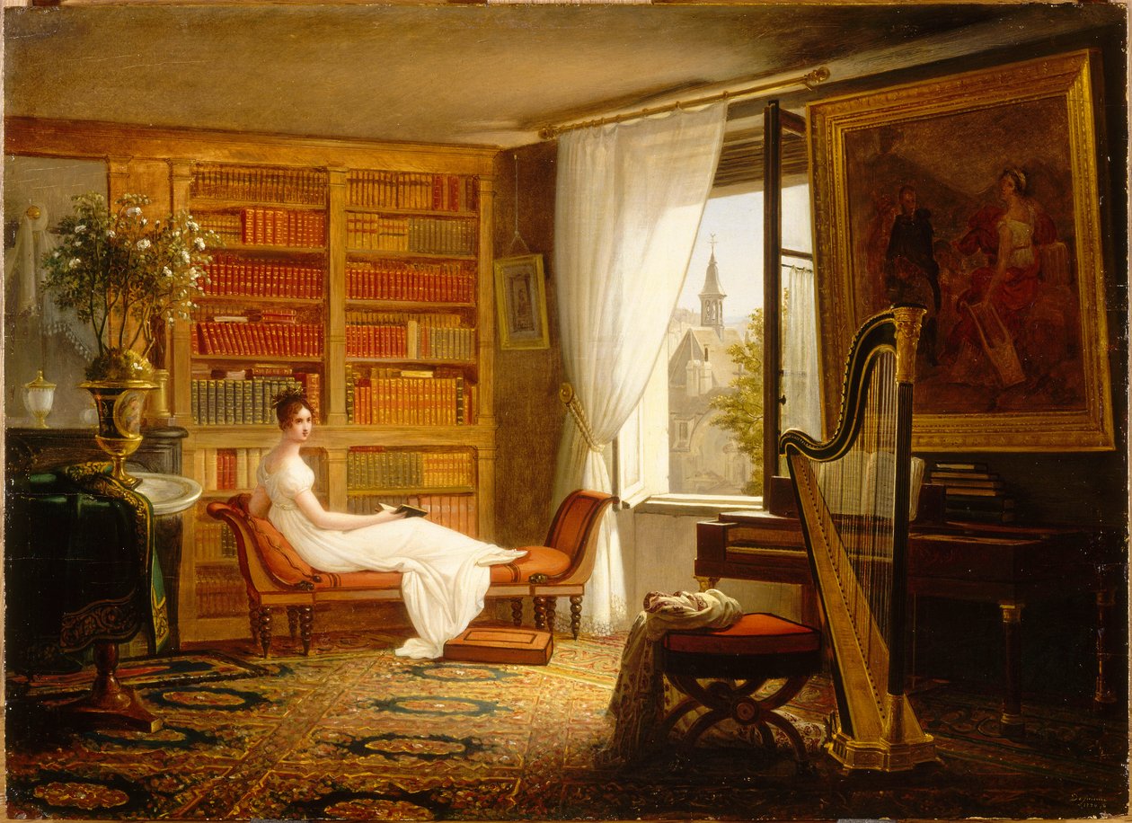 Salon von Madame Récamier in der Abbaye-aux-Bois, 1826 von Francois Louis Dejuinne