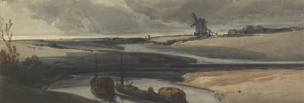 Eine französische Kanalszene, 1810 von Francois Louis Thomas Francia