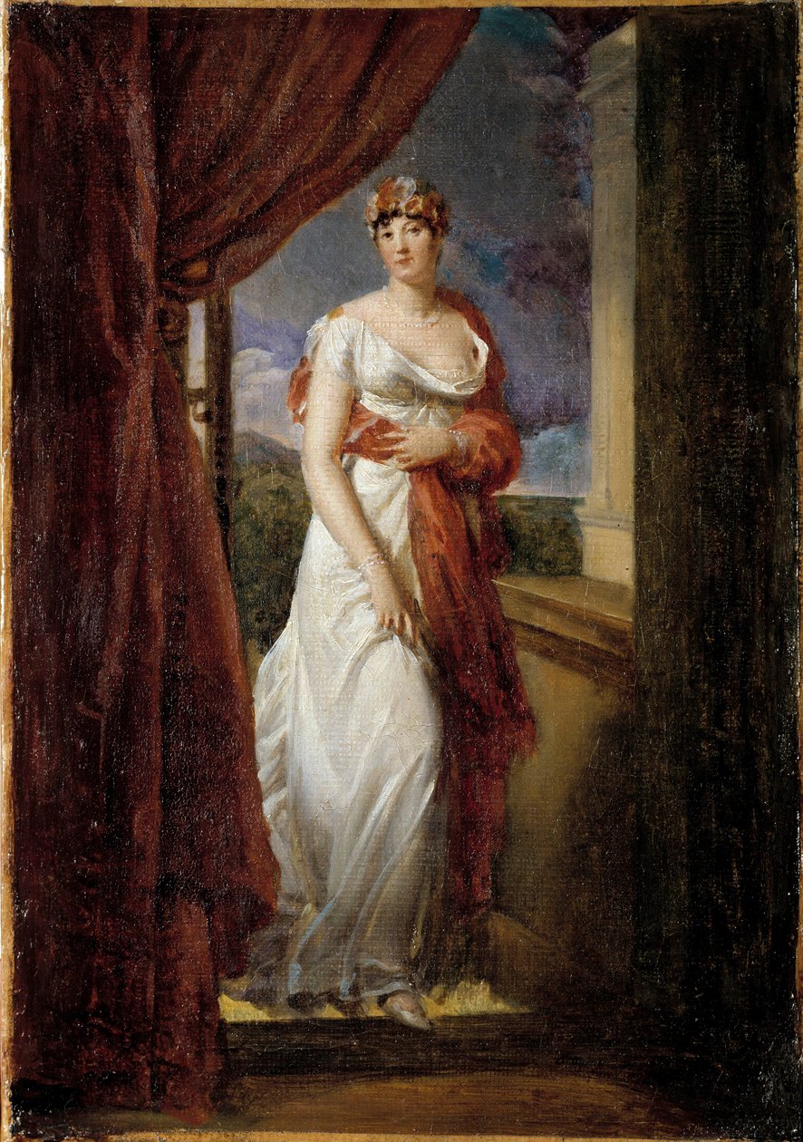 Ganzkörperporträt von Madame Tallien, geborene Cabarrus, Prinzessin von Caraman - Chimay (1773-1835) Gemälde von Francois Gerard (1770-1837) 1804 von Baron François Pascal Simon Gérard