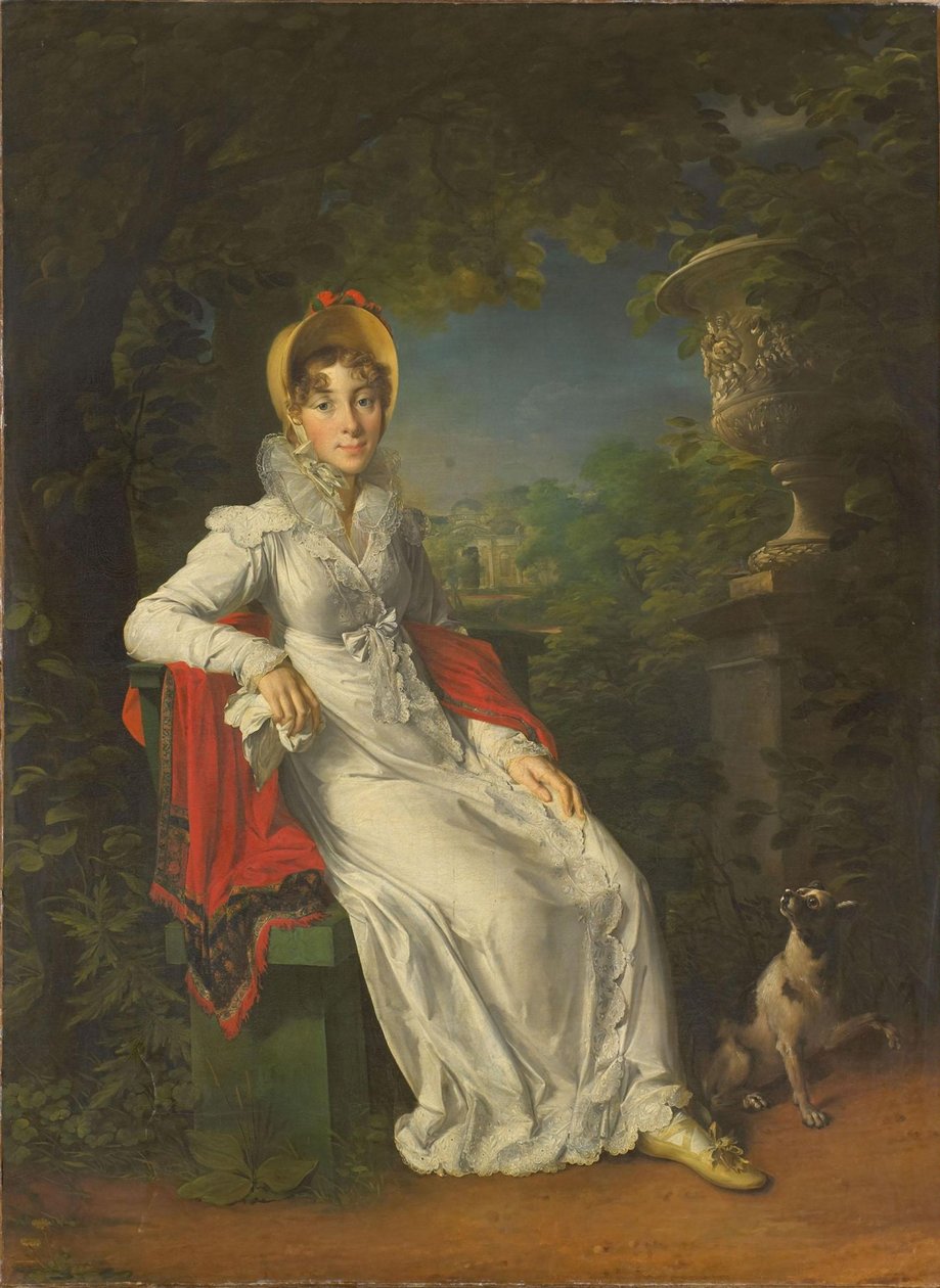 Caroline Bonaparte 1782-1839, Königin von Neapel und Sizilien, im Bois de Boulogne, 1820-1830 von Francois Pascal Simon Gerard
