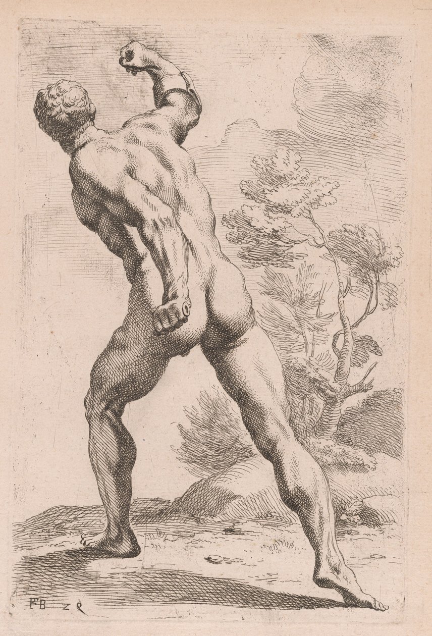 Der Borghese Gladiator, Rückansicht [Tafel 29] von Francois Perrier
