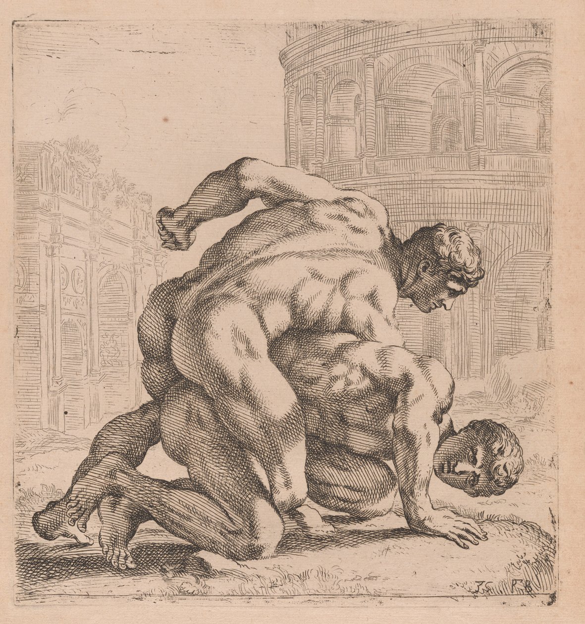 Die Medici-Ringer, Seitenansicht, nach rechts gedreht [Tafel 35] von Francois Perrier