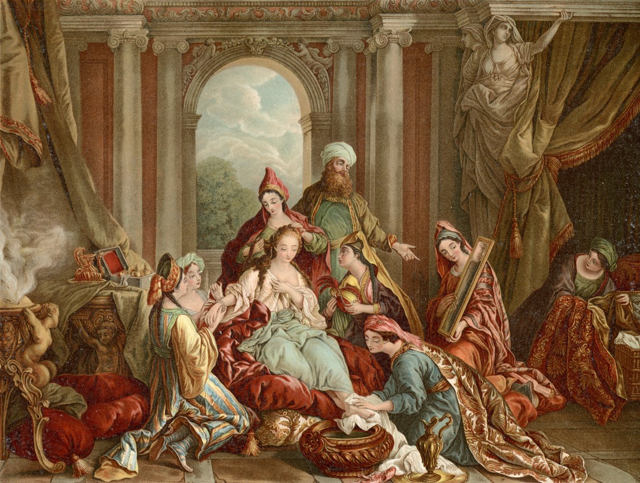 Esther wird für den König geschmückt von Francois de after Troy