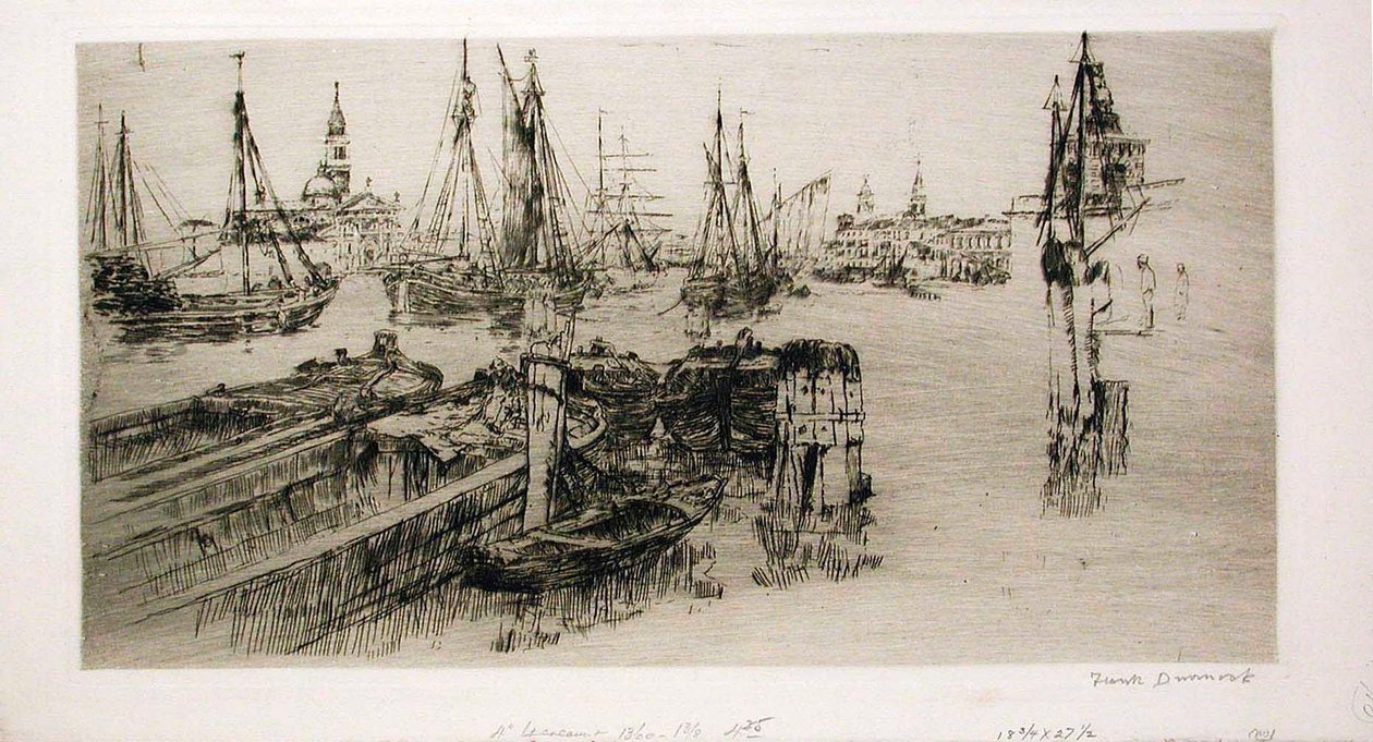 Schiffe auf der Giudecca (Die Docks) von Frank Duveneck