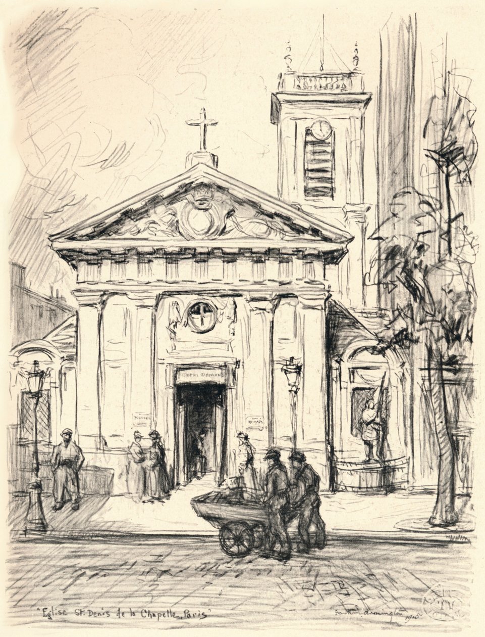 Kirche von St. Denis de la Chapelle, 1915 von Frank Milton Armington