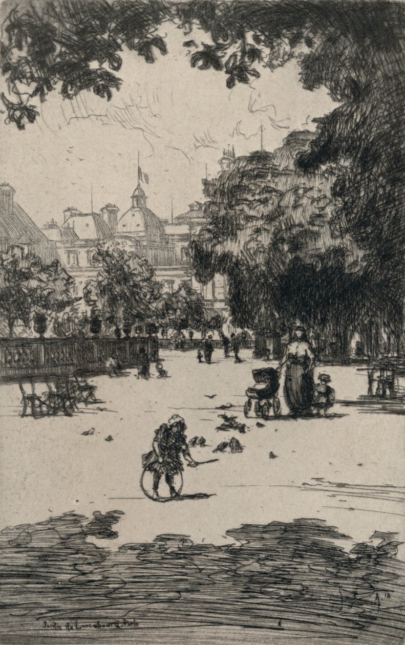 Jardin du Luxembourg, 1915 von Frank Milton Armington