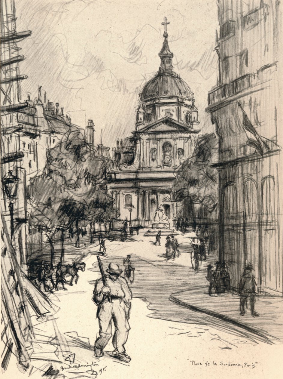 Place de la Sorbonne, 1915 von Frank Milton Armington