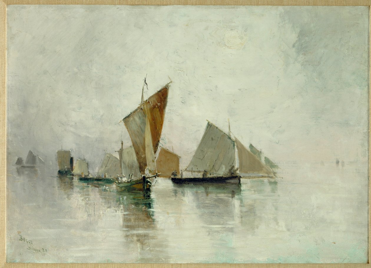 Dieppe, Morgennebel von Frank Myers Boggs