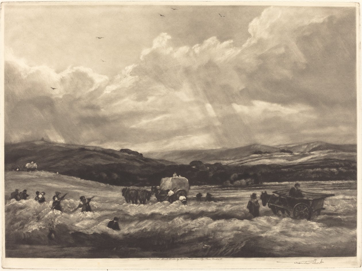 Heuwiese in Yorkshire von Frank Short, after Peter De Wint