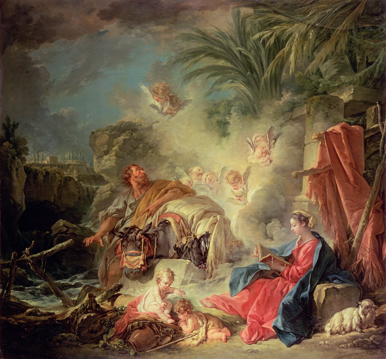 Die Rast auf der Flucht nach Ägypten von François Boucher