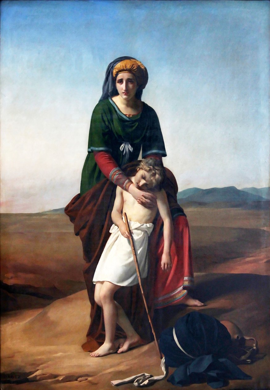 Hagar und Ismael in der Wüste von François Joseph Navez
