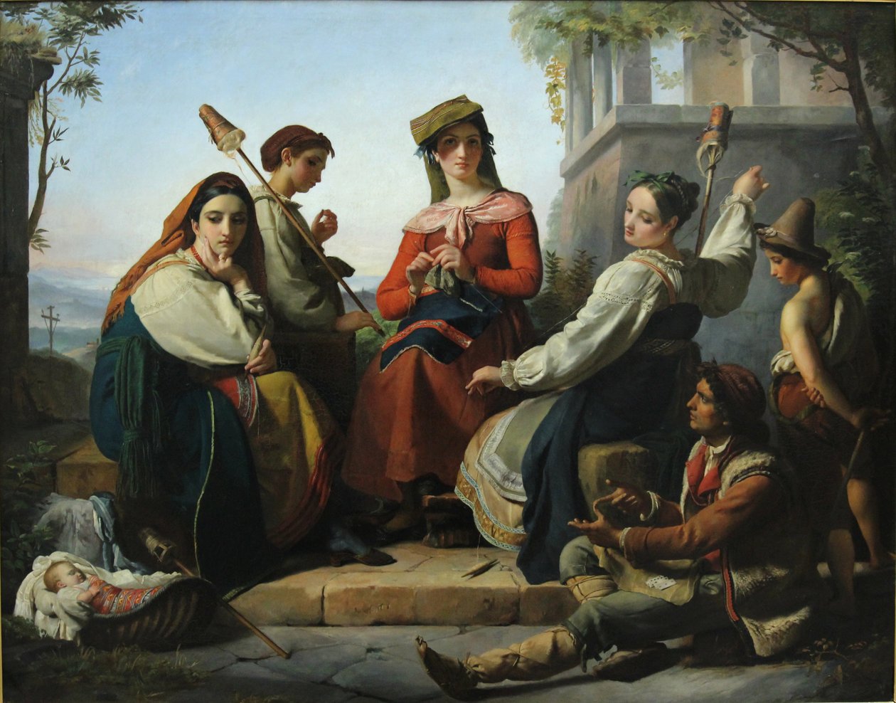 Die Spinnerinnen von Fondi von François Joseph Navez