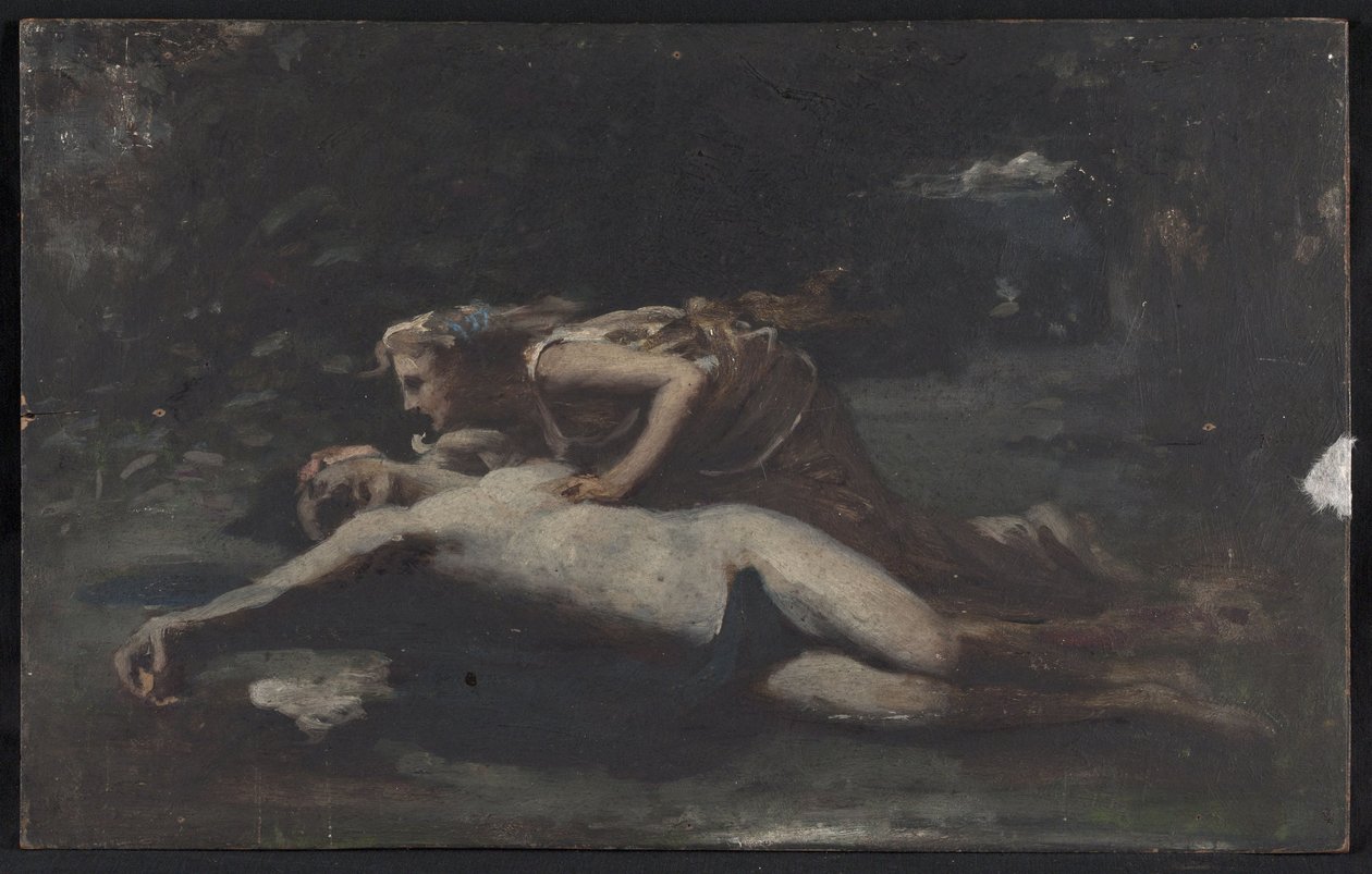 Pyramus und Thisbe, ca. 1875 von François Alfred Delobbe
