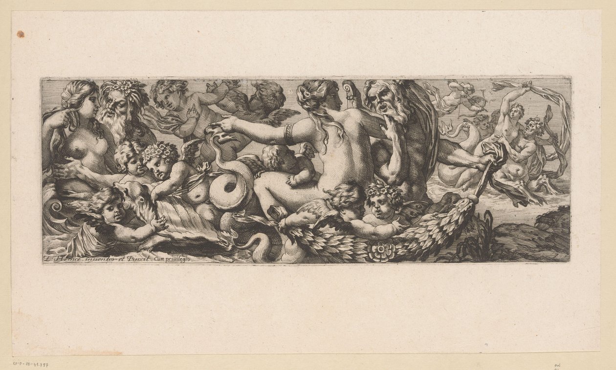 Triumph von Galatea mit Nereiden, Satyrn und Putti von François Bignon (attributed to)