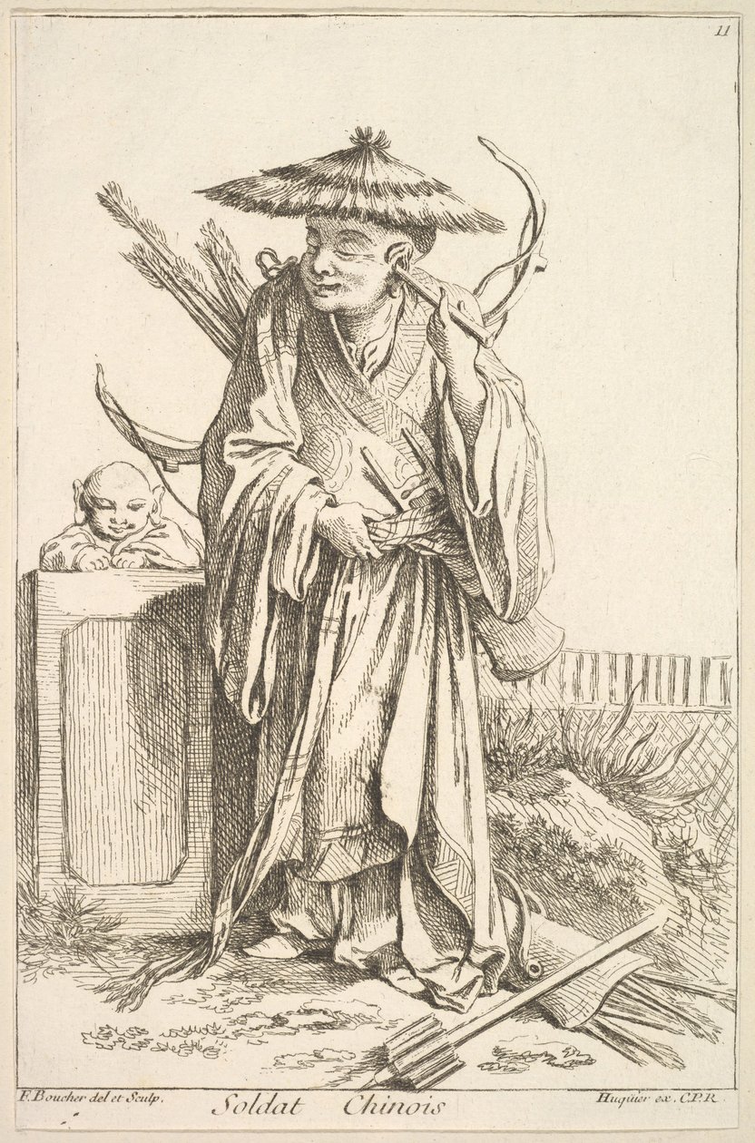 Chinesischer Soldat, 1738-45 von François Boucher