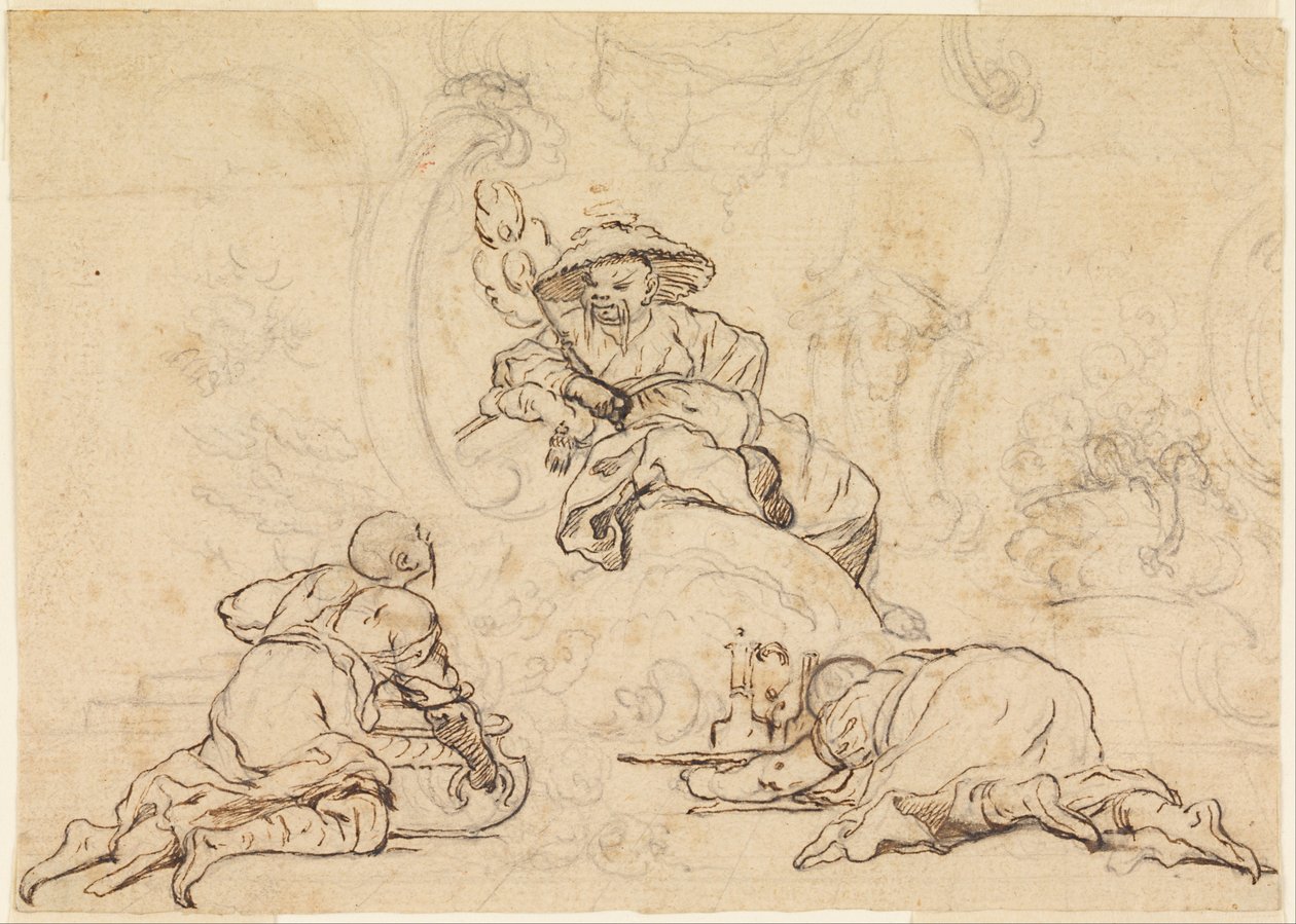 Entwürfe für Chinoiserie-Ornamente von François Boucher