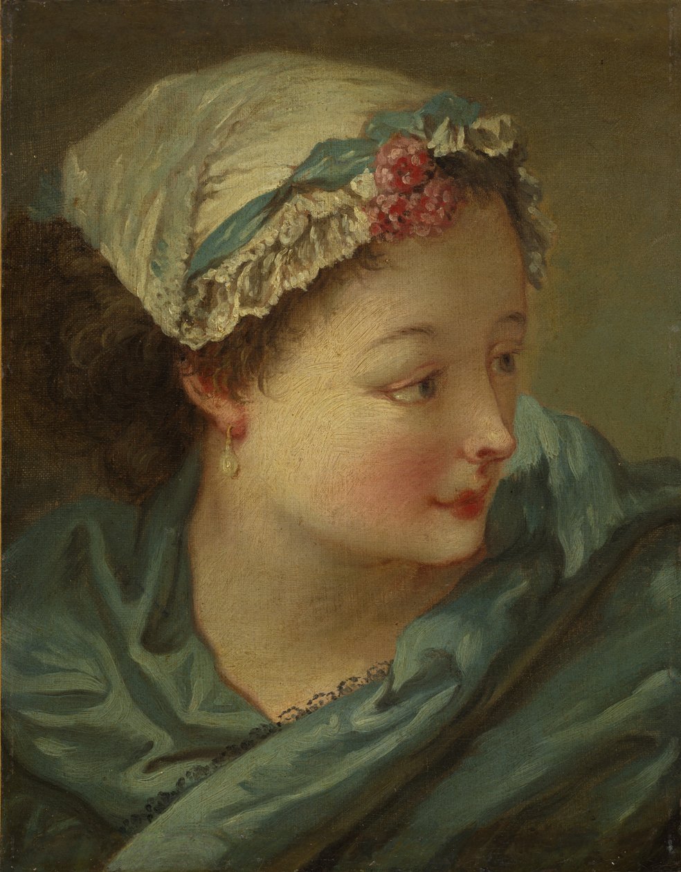 Kopf einer jungen Frau, frühe 1730er Jahre von François Boucher