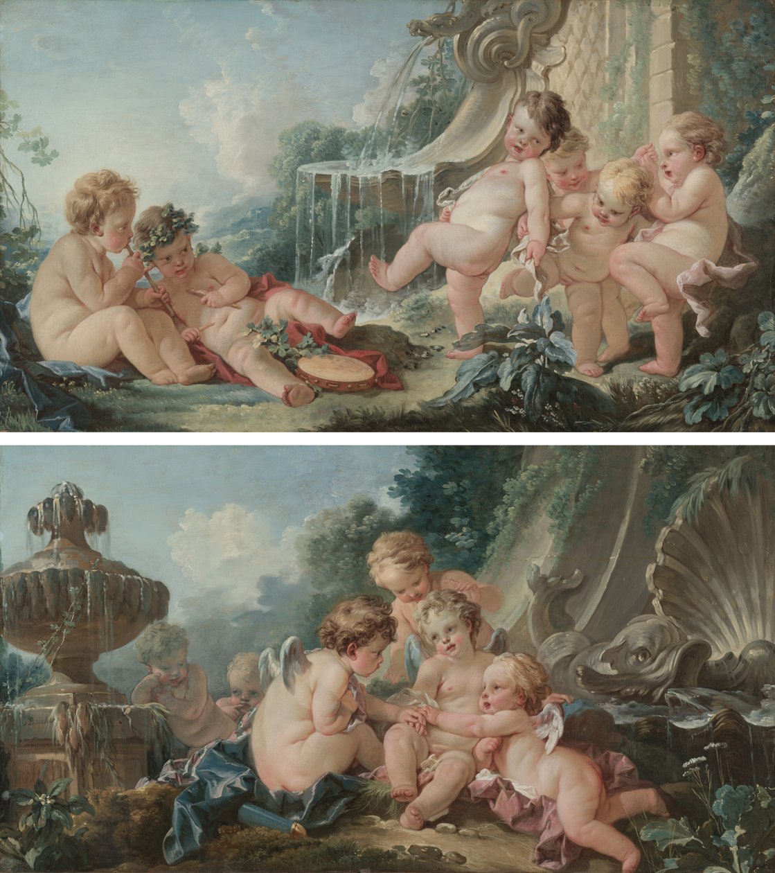Musik und Tanz und Cupidos in Verschwörung von François Boucher